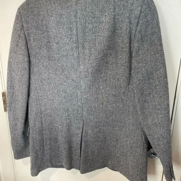 Mens pure wool grey blazer custom for Loevenharts premium lined coat jacket 40